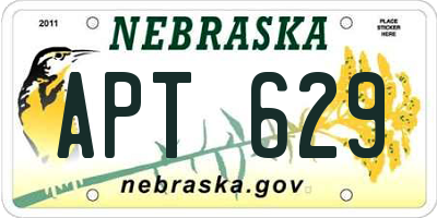 NE license plate APT629