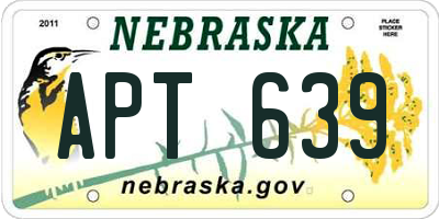 NE license plate APT639