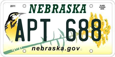 NE license plate APT688