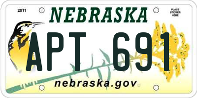 NE license plate APT691