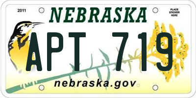 NE license plate APT719