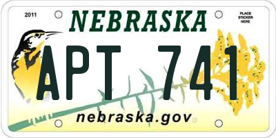 NE license plate APT741