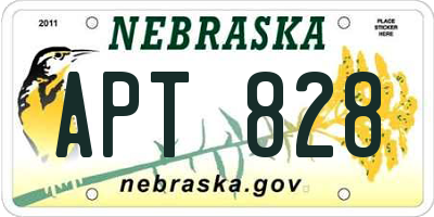 NE license plate APT828