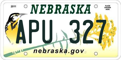 NE license plate APU327
