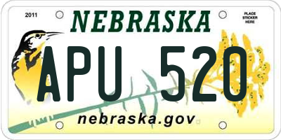 NE license plate APU520