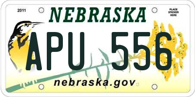 NE license plate APU556