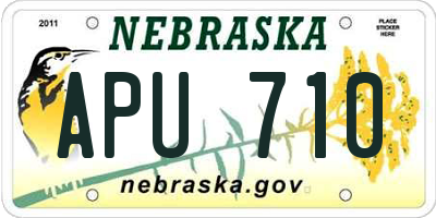 NE license plate APU710