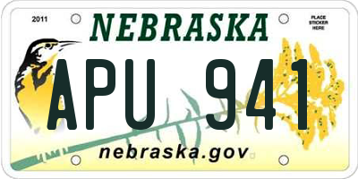 NE license plate APU941