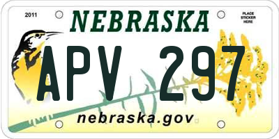 NE license plate APV297