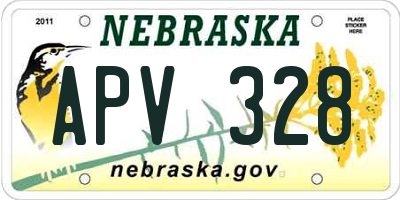 NE license plate APV328