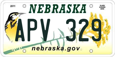 NE license plate APV329