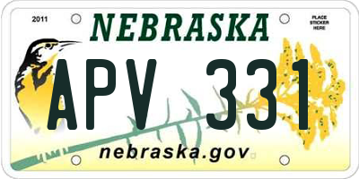 NE license plate APV331