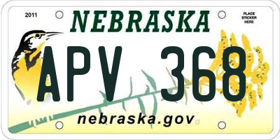 NE license plate APV368