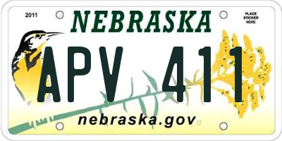 NE license plate APV411