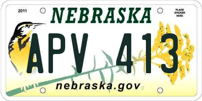 NE license plate APV413