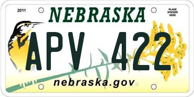 NE license plate APV422