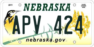 NE license plate APV424