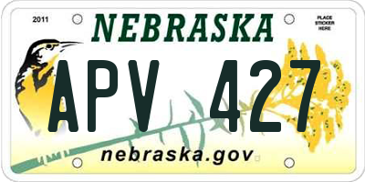 NE license plate APV427