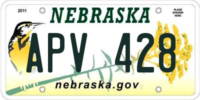 NE license plate APV428