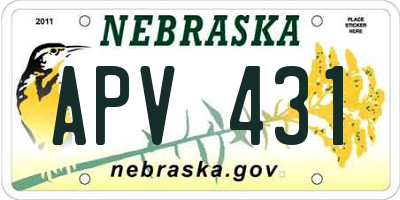 NE license plate APV431