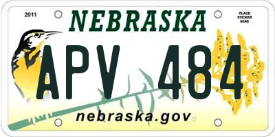 NE license plate APV484