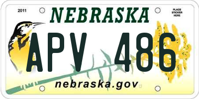 NE license plate APV486