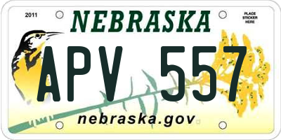 NE license plate APV557