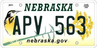 NE license plate APV563