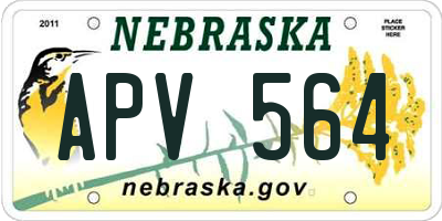 NE license plate APV564