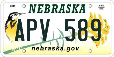 NE license plate APV589