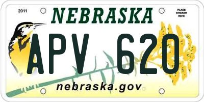 NE license plate APV620