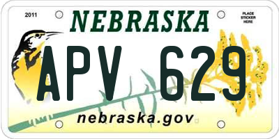 NE license plate APV629