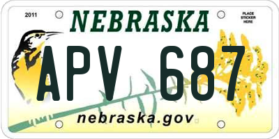 NE license plate APV687
