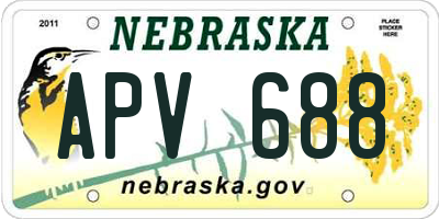 NE license plate APV688