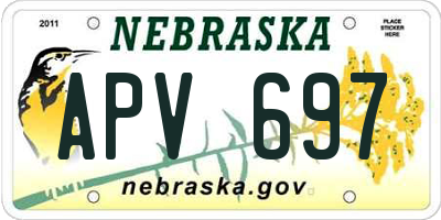 NE license plate APV697