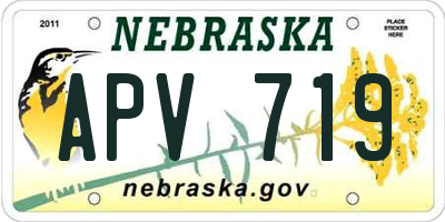 NE license plate APV719