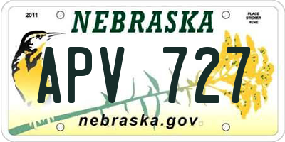 NE license plate APV727