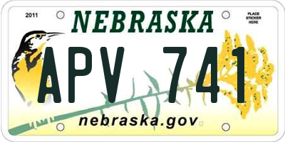 NE license plate APV741