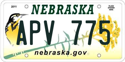 NE license plate APV775