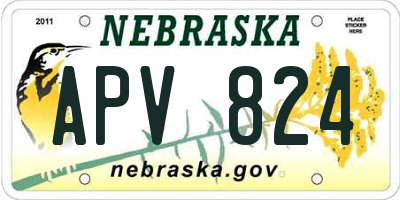 NE license plate APV824