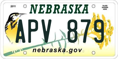 NE license plate APV879