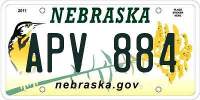 NE license plate APV884