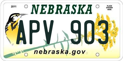 NE license plate APV903