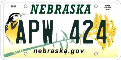 NE license plate APW424
