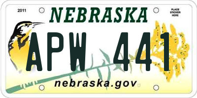 NE license plate APW441
