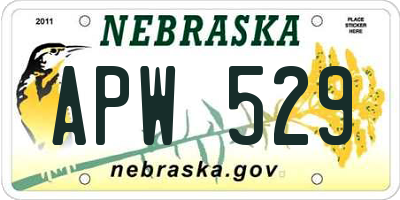NE license plate APW529