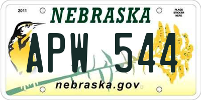 NE license plate APW544