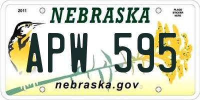 NE license plate APW595