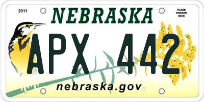 NE license plate APX442