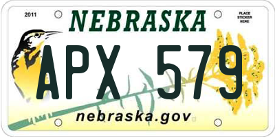 NE license plate APX579